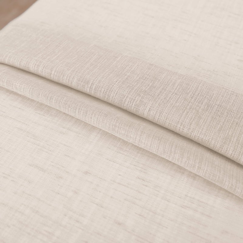 KOUFALL 30 Inch Curtains for Kitchen Windows Set of 2 Pack Cafe Curtain Tiers Sheer Cream Beige Short Curtain for Small Windows Bathroom Wide 30x30 Inch Length - Image 5